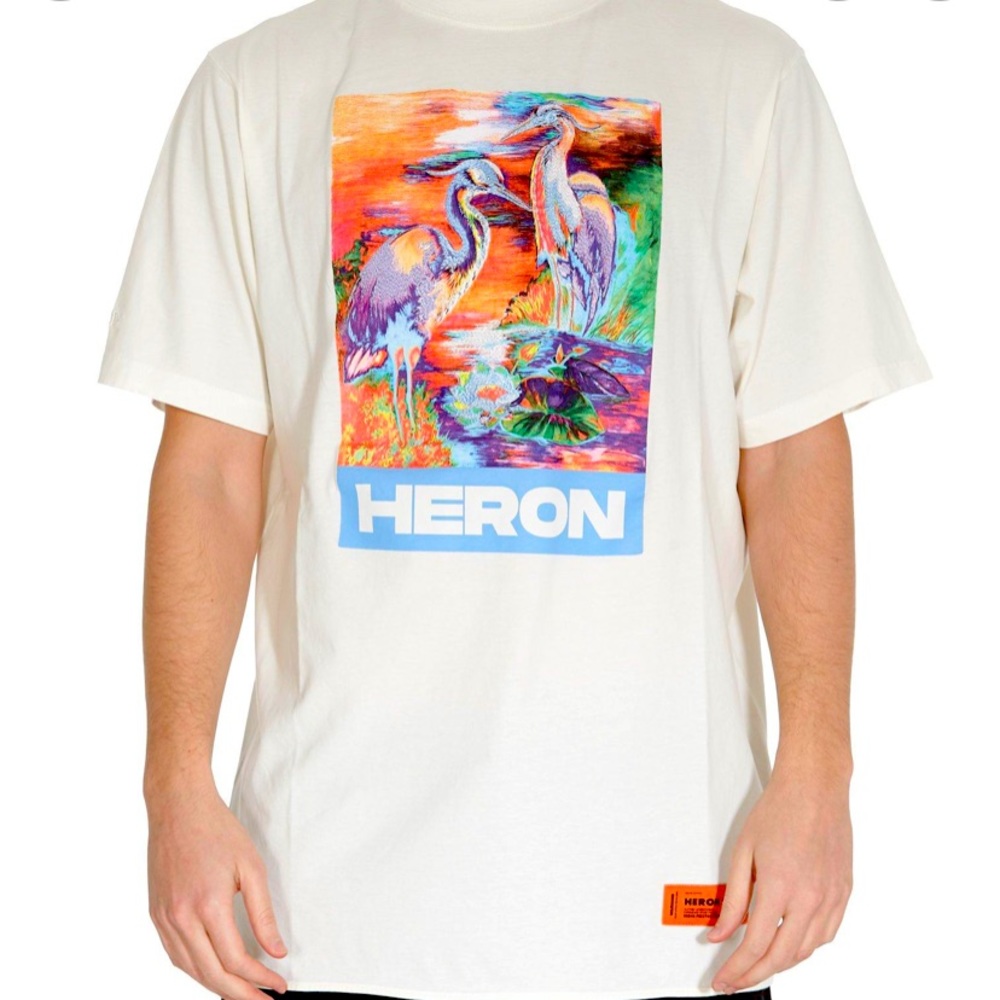 Heron Preston “Heron Birds” oversized white tee